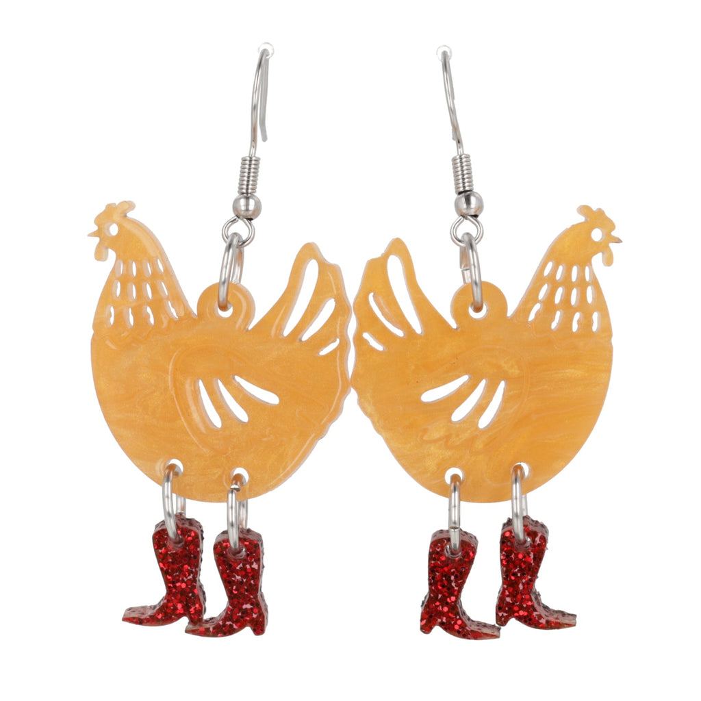 Cinnamon Chick Magnet Chicken Earrings