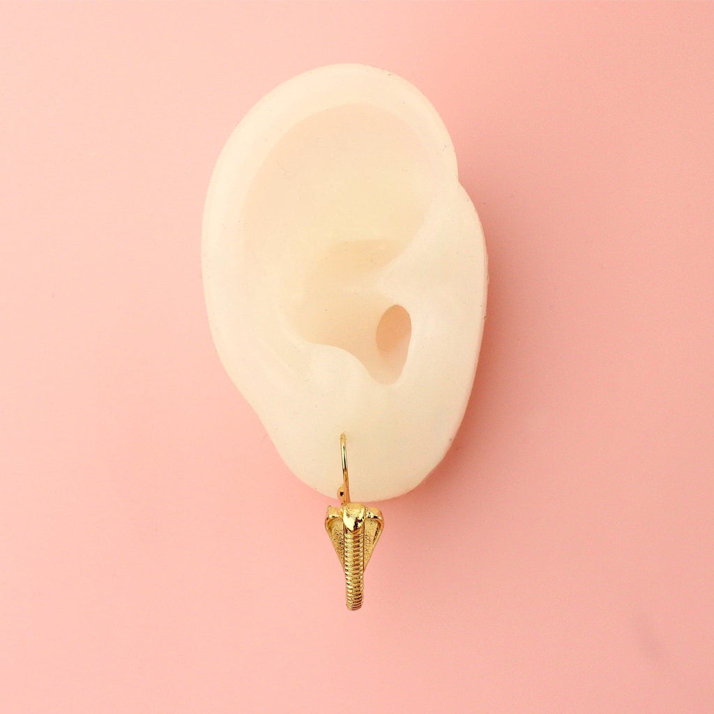 Cobra Snake Earrings (Gold Plated)