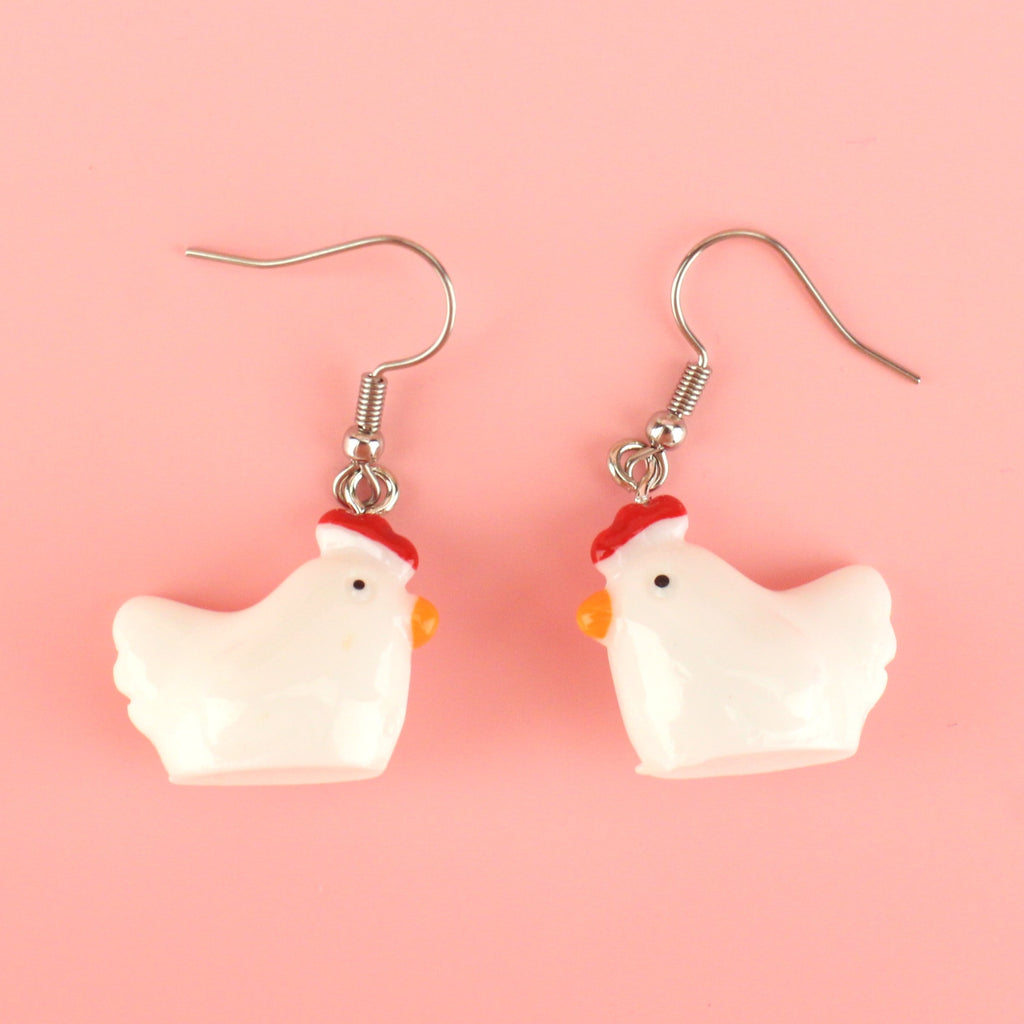 Cock-A-Doodle Chicken Earrings