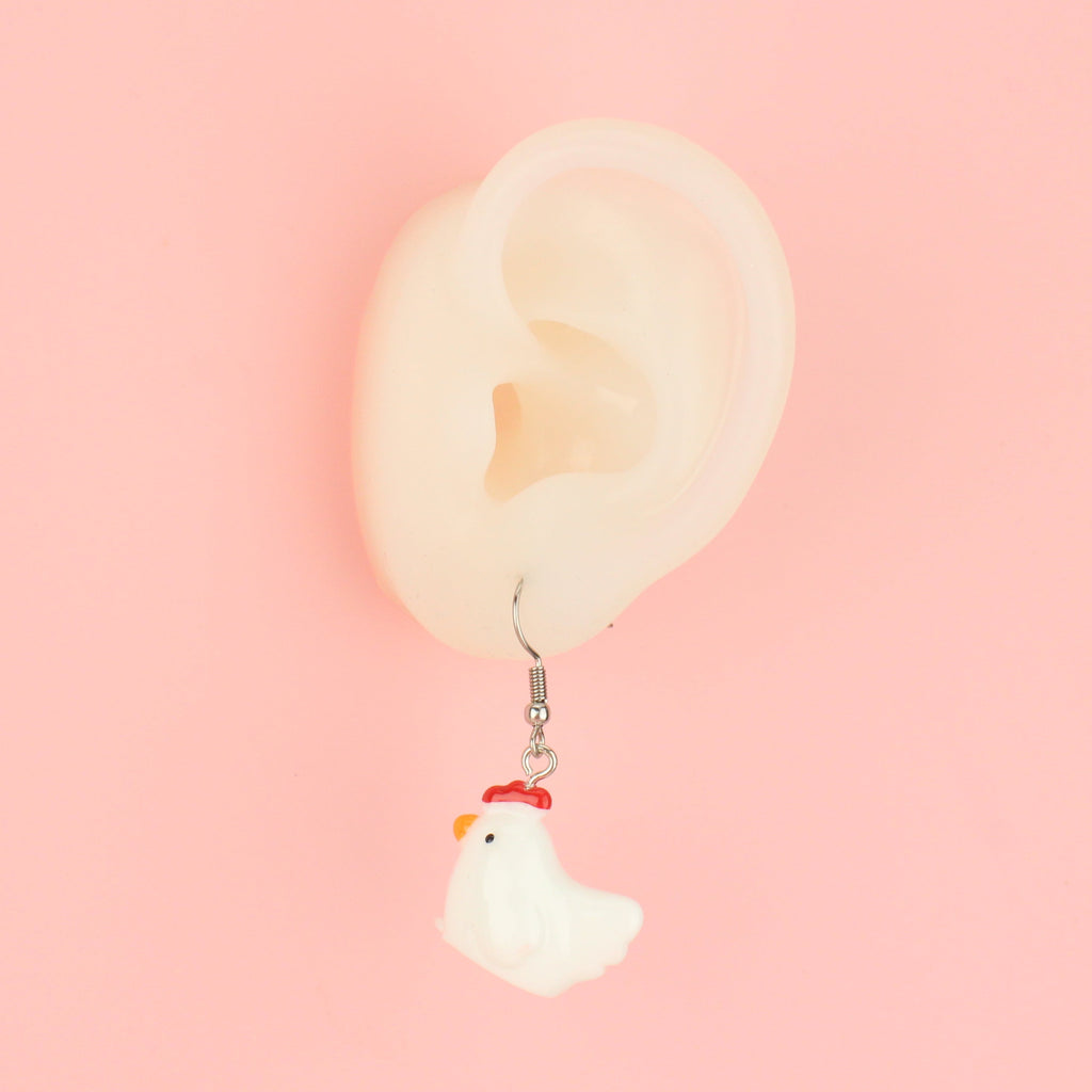 Cock-A-Doodle Chicken Earrings