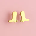 Cowboy Boot Stud Earrings (Gold Plated)