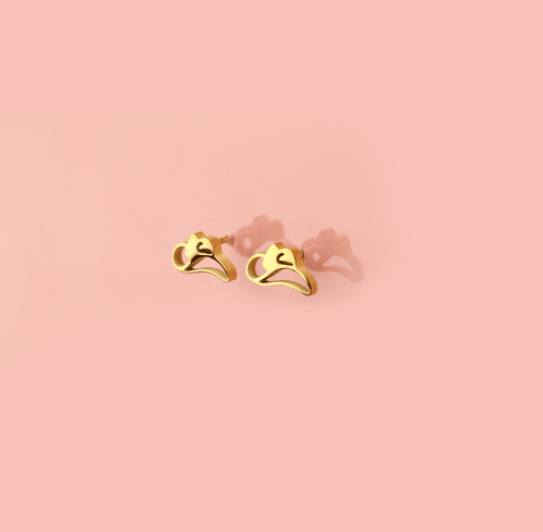 Cowboy Hat Stud Earrings (Gold Plated)