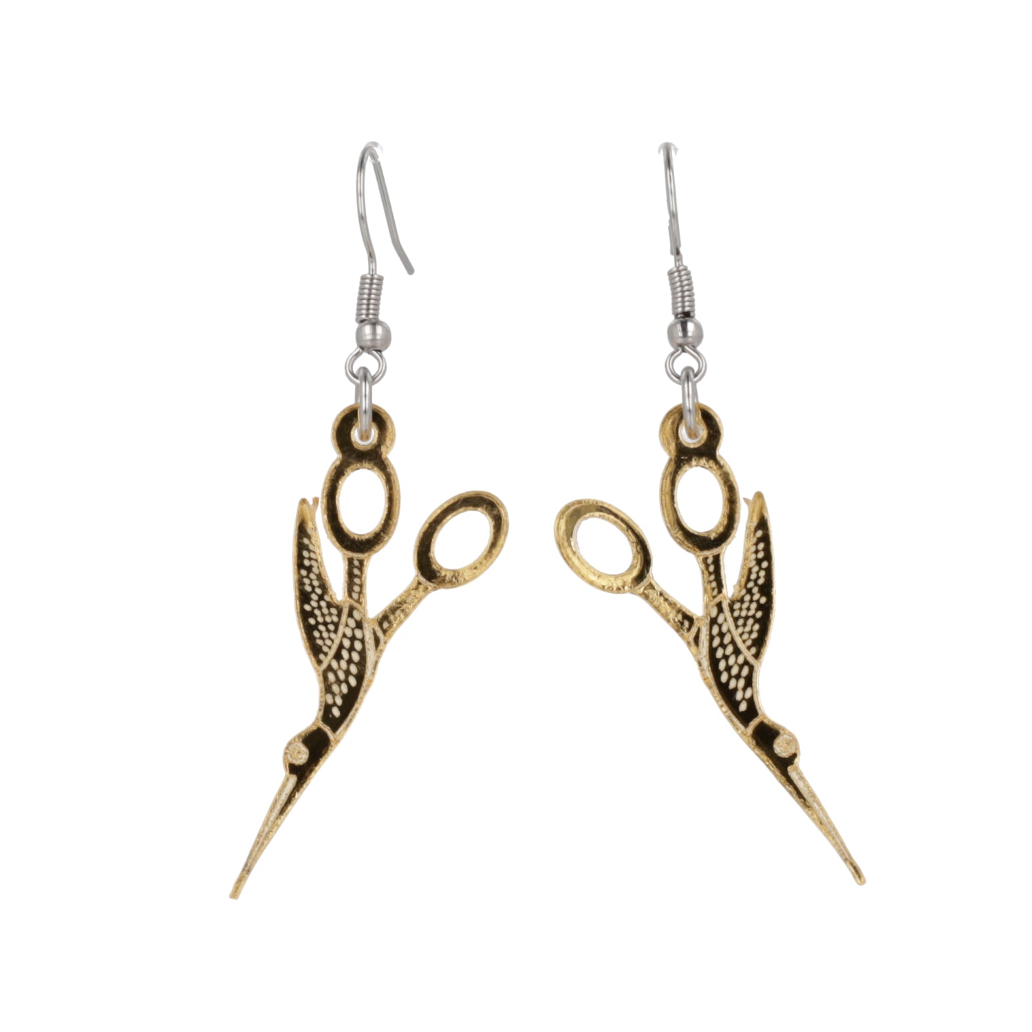 Crane Sewing Scissors Earrings