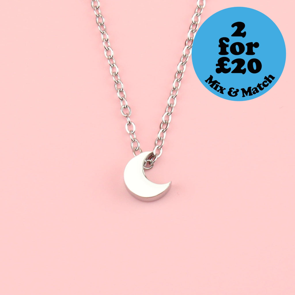 Crescent Moon Charm Necklace