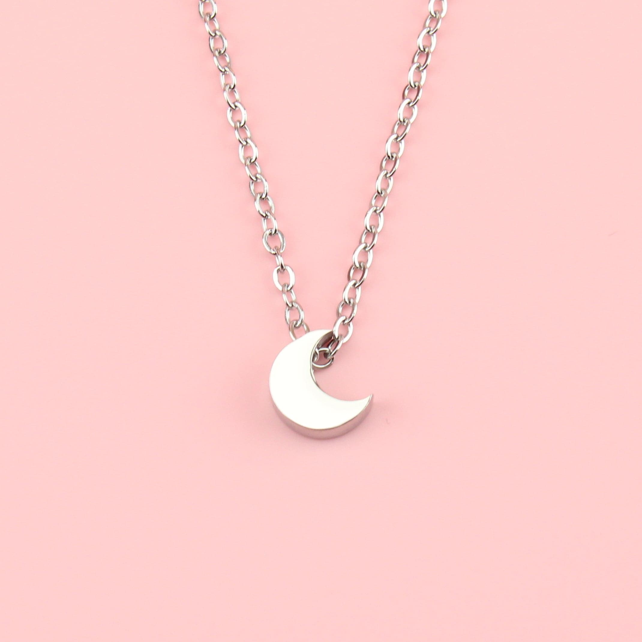 Crescent Moon Charm Necklace