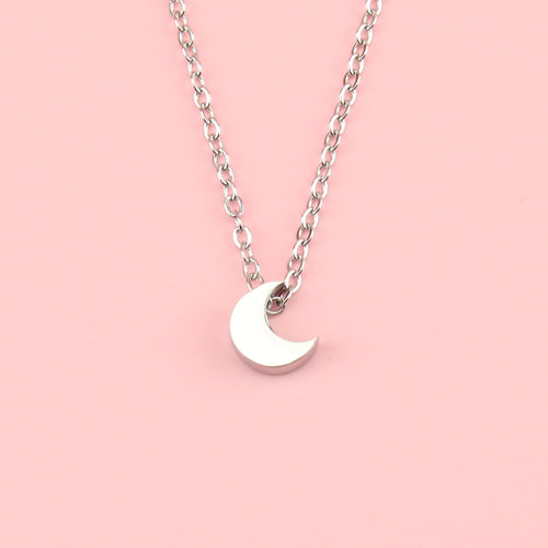 Crescent Moon Charm Necklace