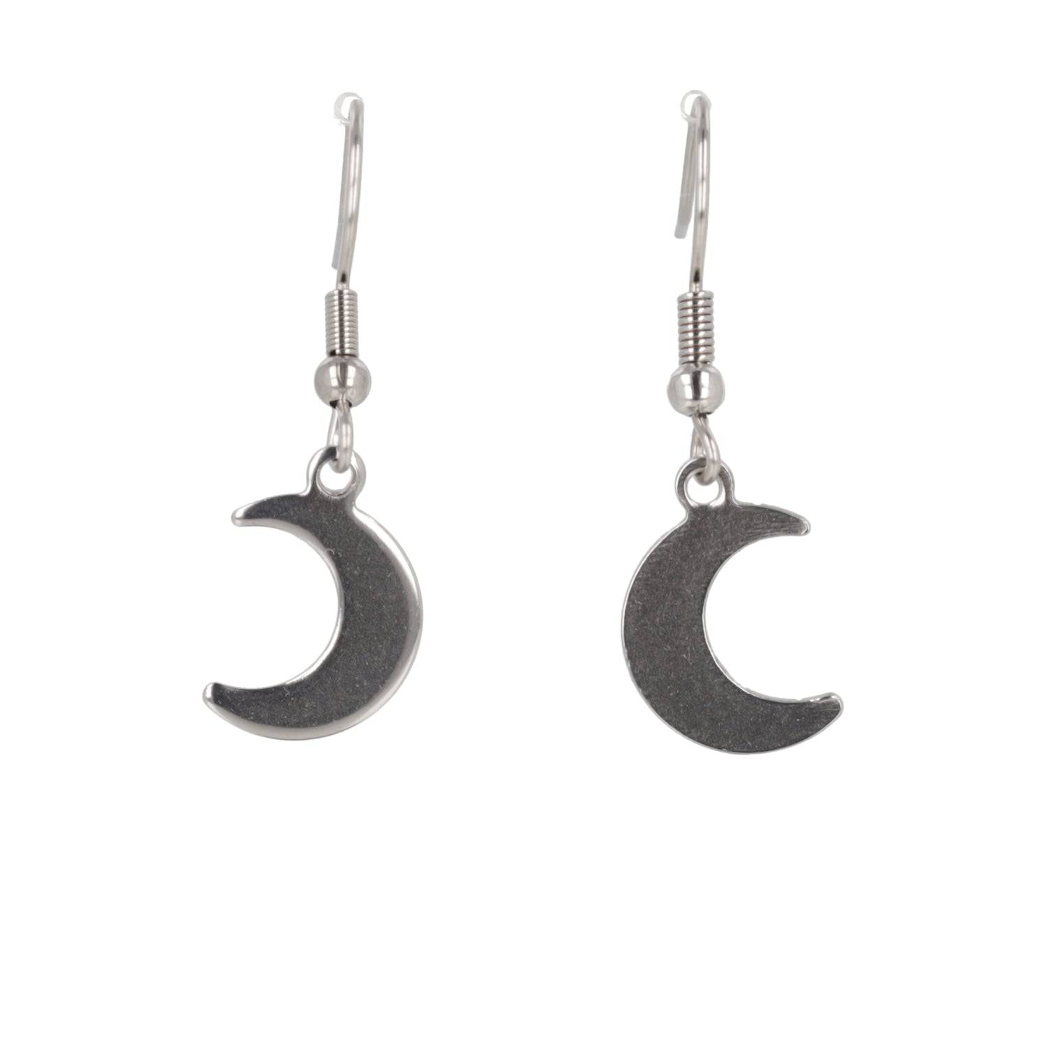 Crescent Moon Drop Earrings