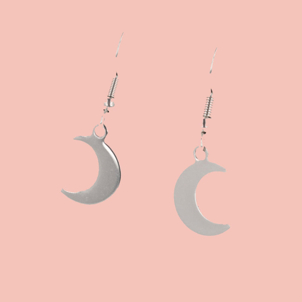 Crescent Moon Drop Earrings