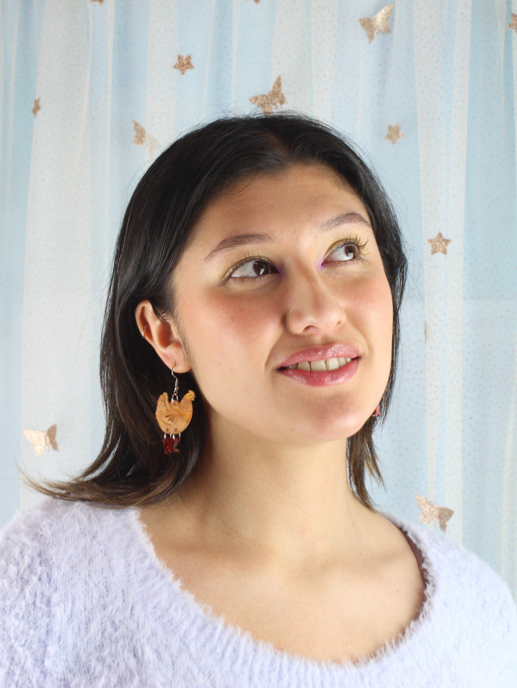 Cinnamon Chick Magnet Chicken Earrings