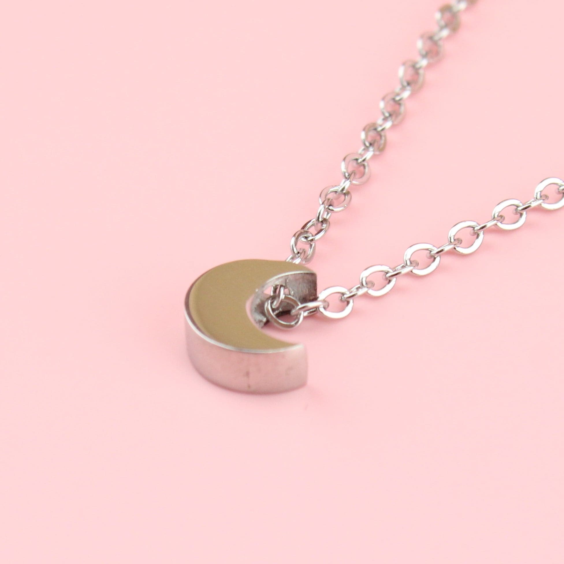 Crescent Moon Charm Necklace