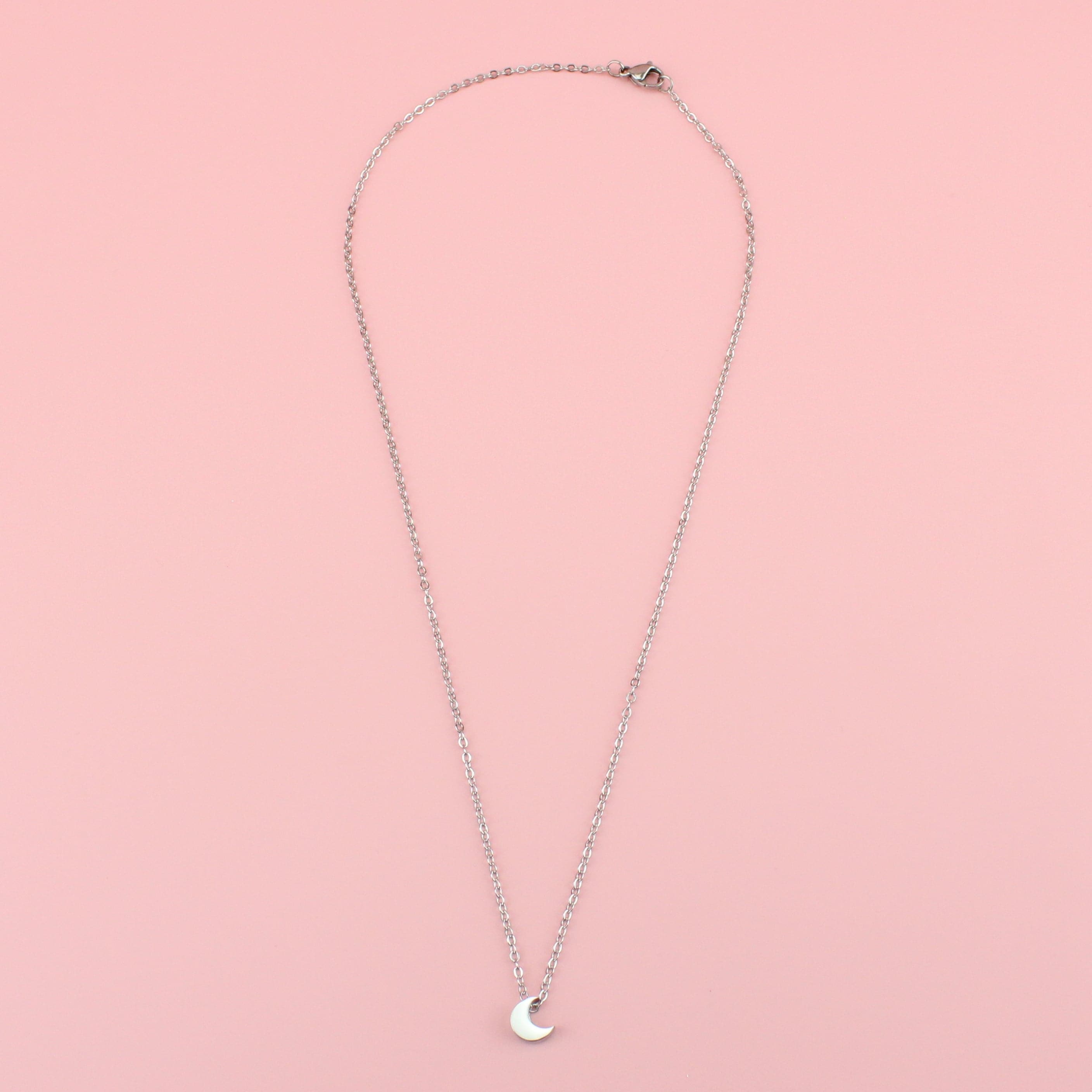 Crescent Moon Charm Necklace