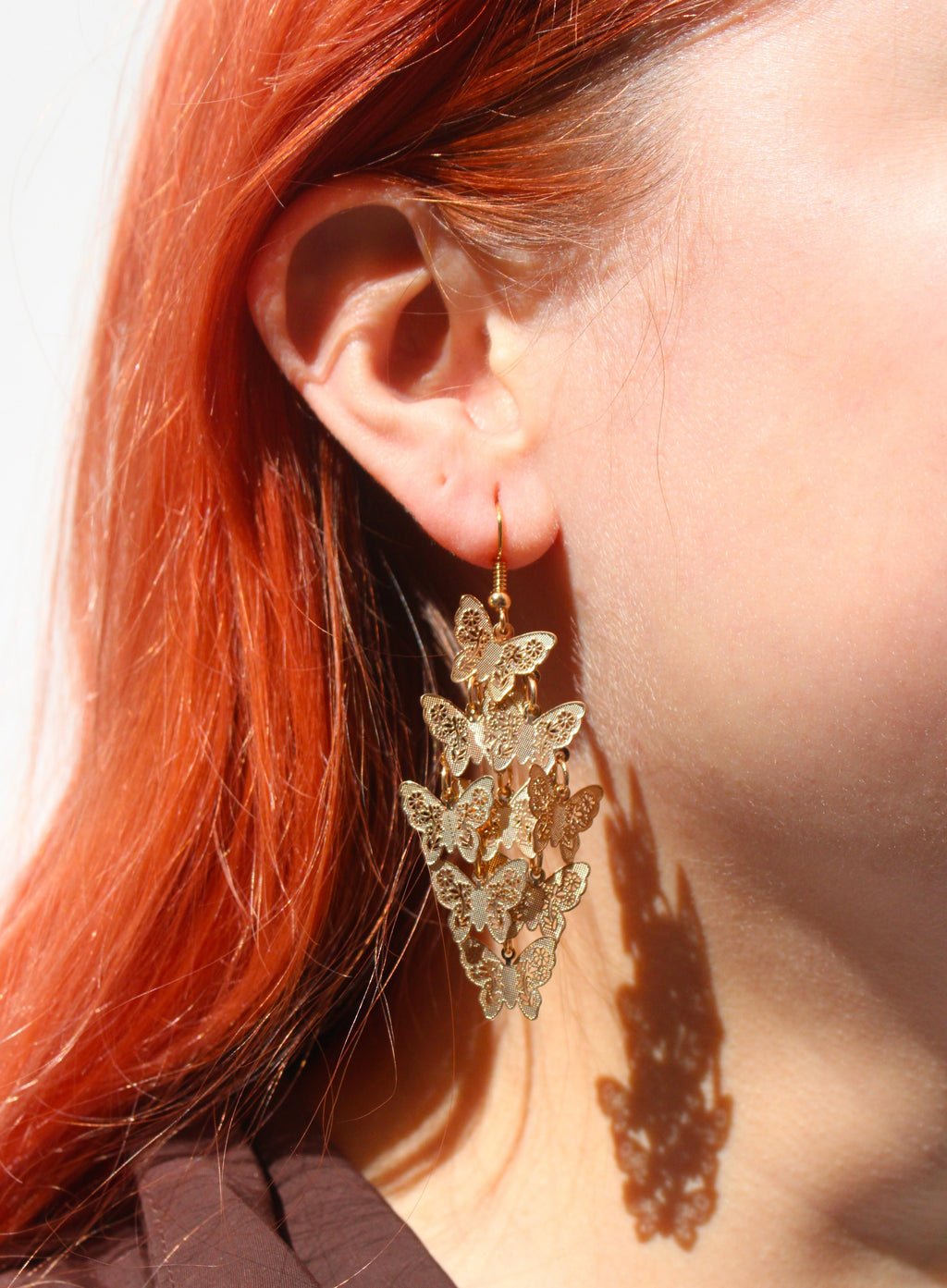 Copper Butterfly Earrings