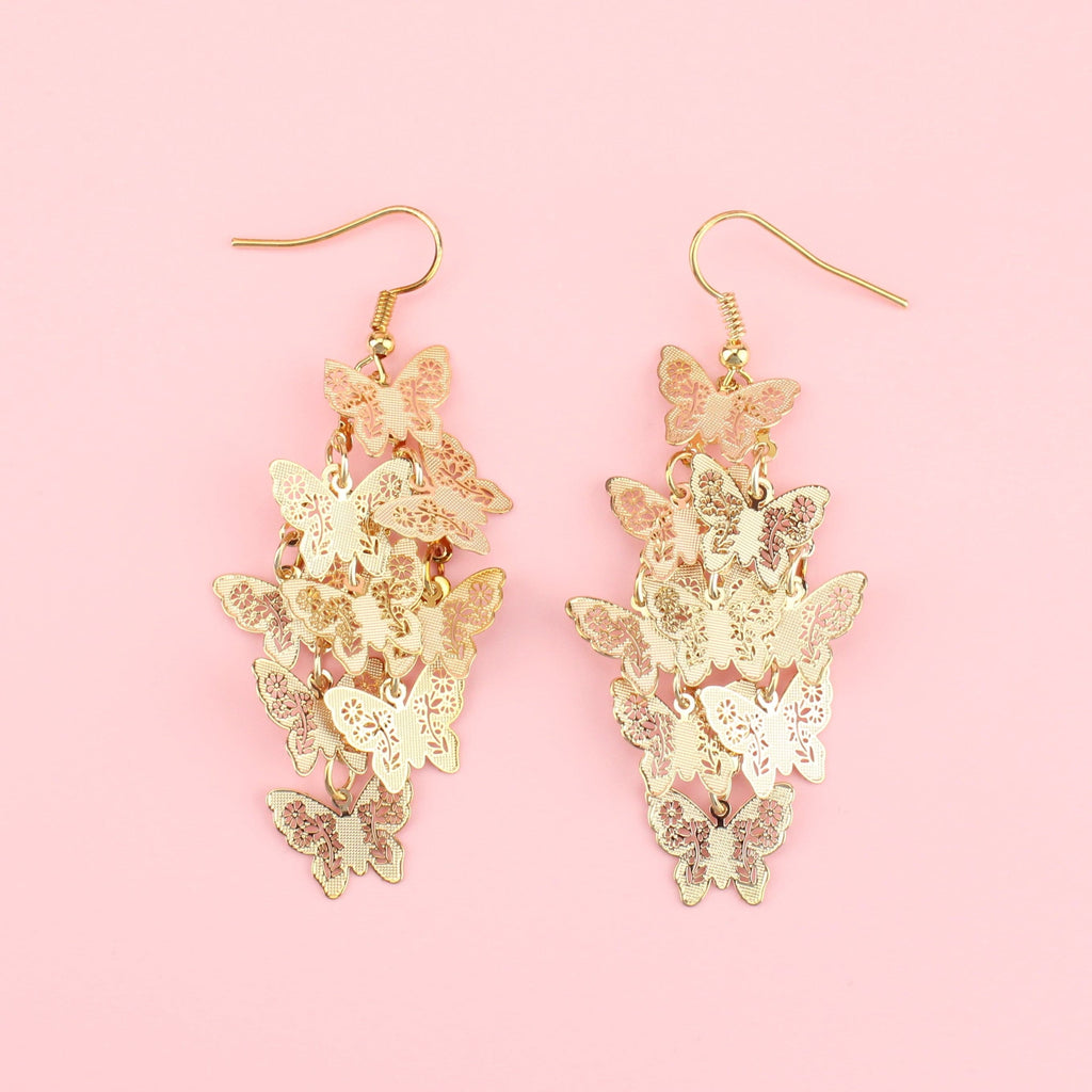 Copper Butterfly Earrings