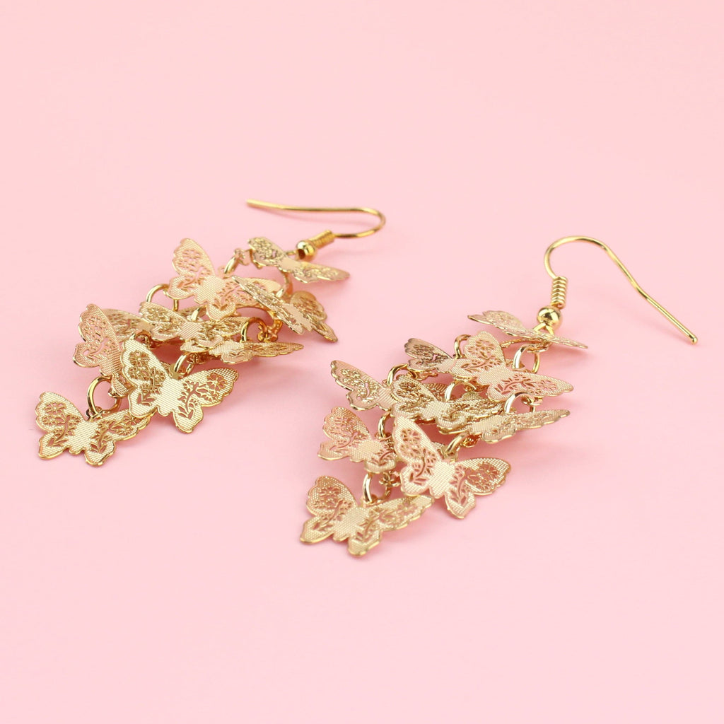 Copper Butterfly Earrings
