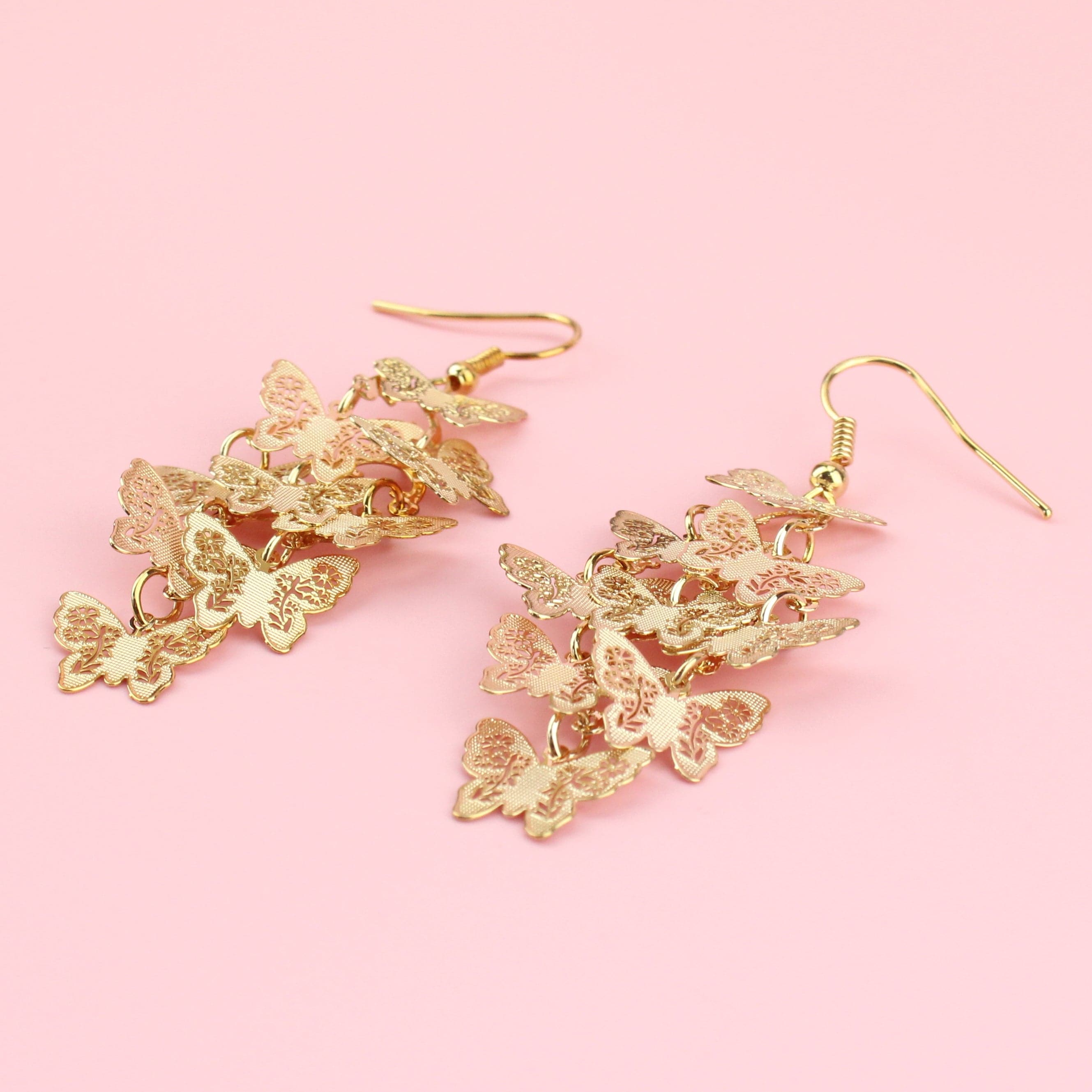 Copper Butterfly Earrings