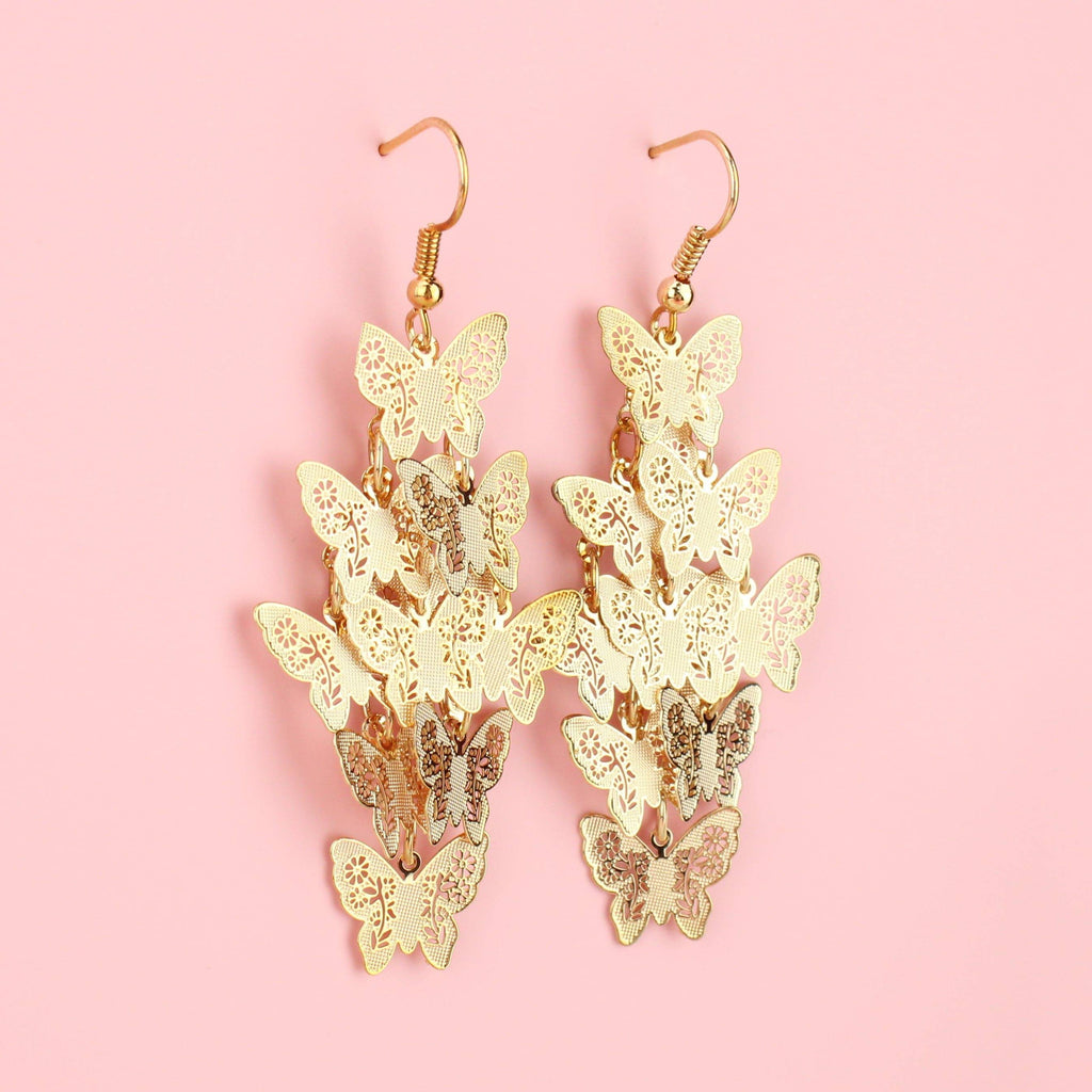 Copper Butterfly Earrings