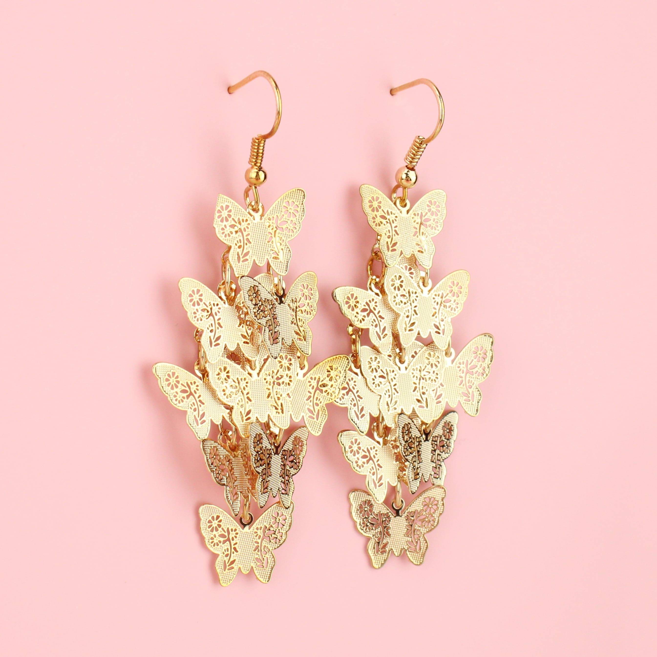Copper Butterfly Earrings