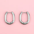 Chunky Oval Hoop Earrings