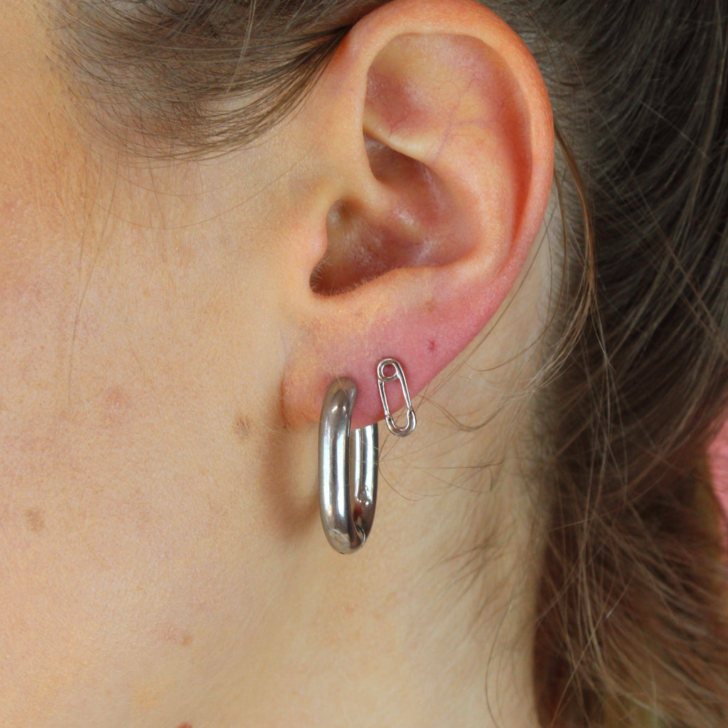 Chunky Oval Hoop Earrings