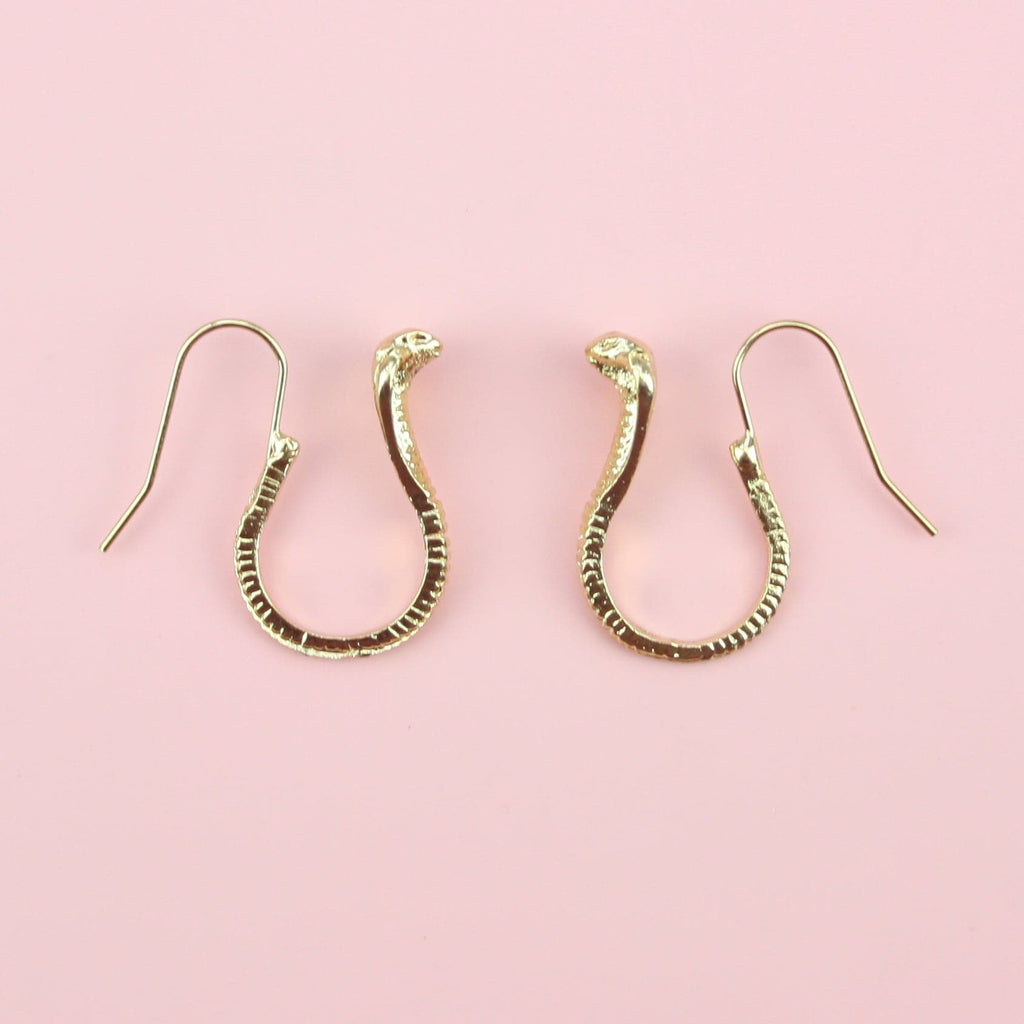 Cobra Snake Earrings (Gold Plated)