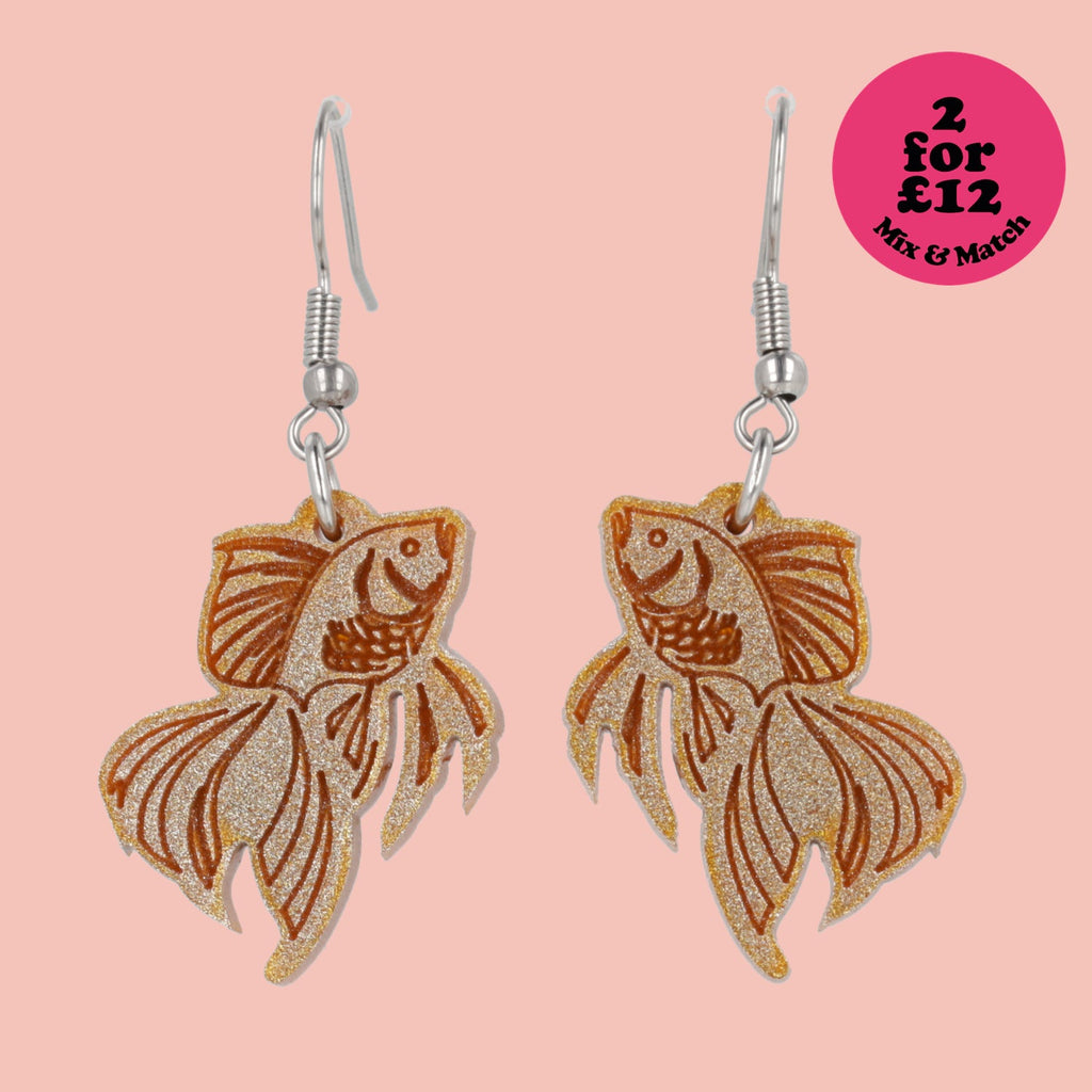 Cleo Goldfish Earrings