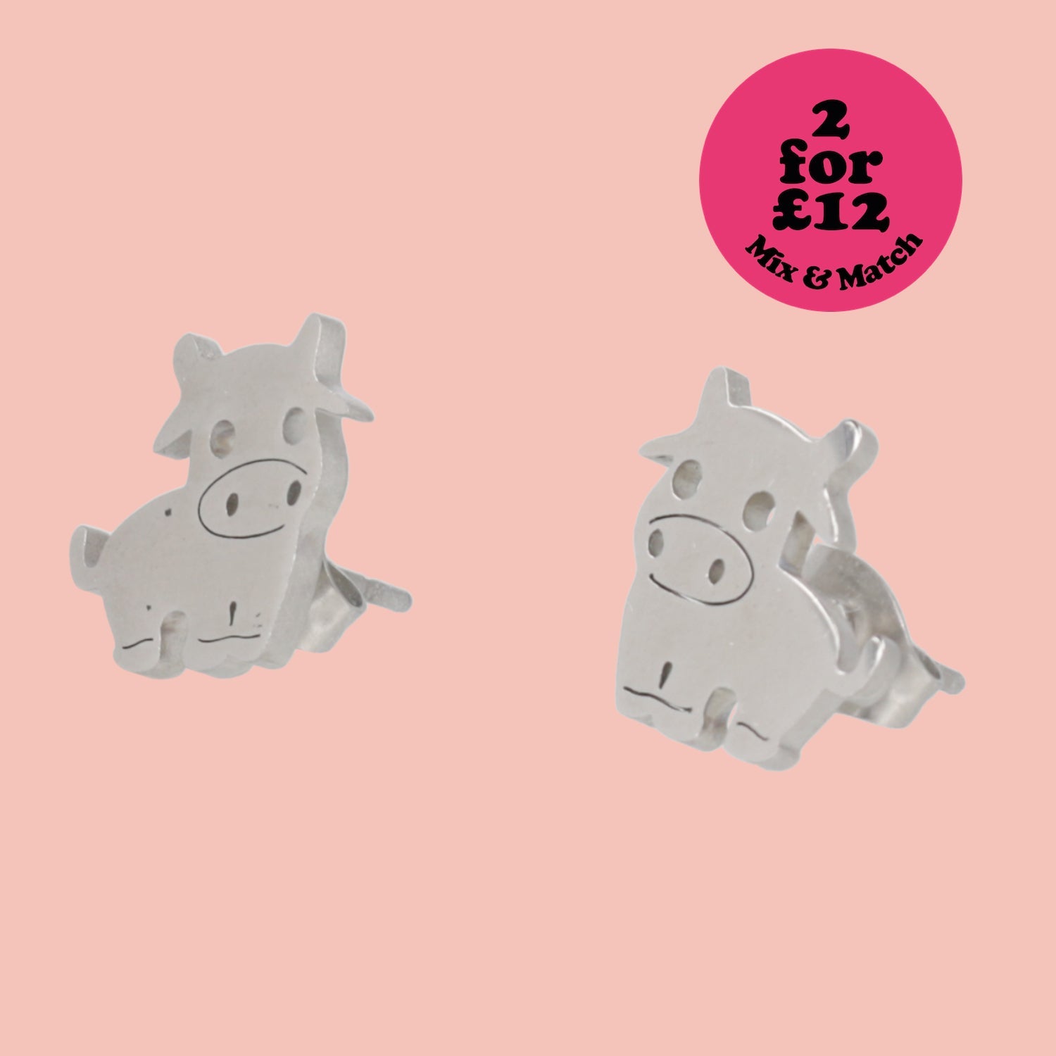 Cow's It Going? Stud Earrings