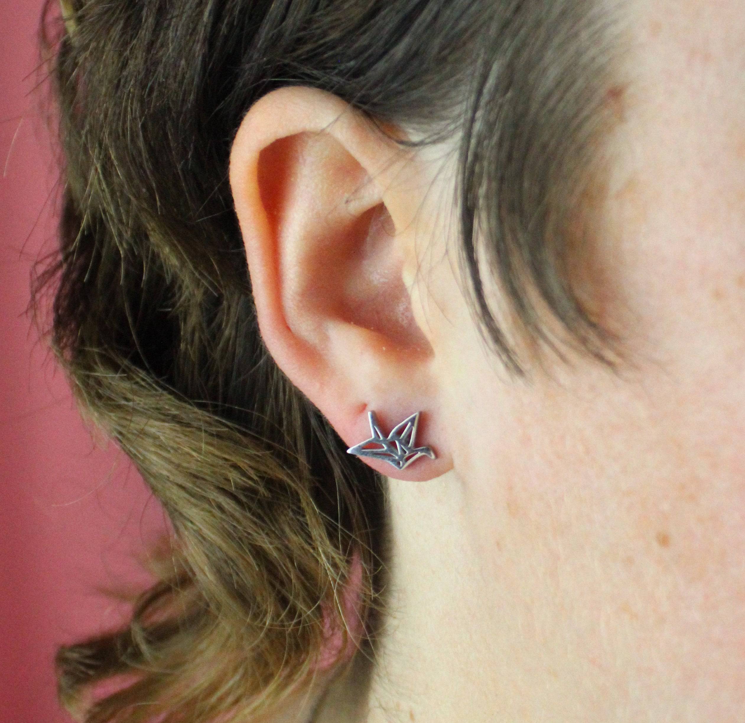 Crane Stud Earrings