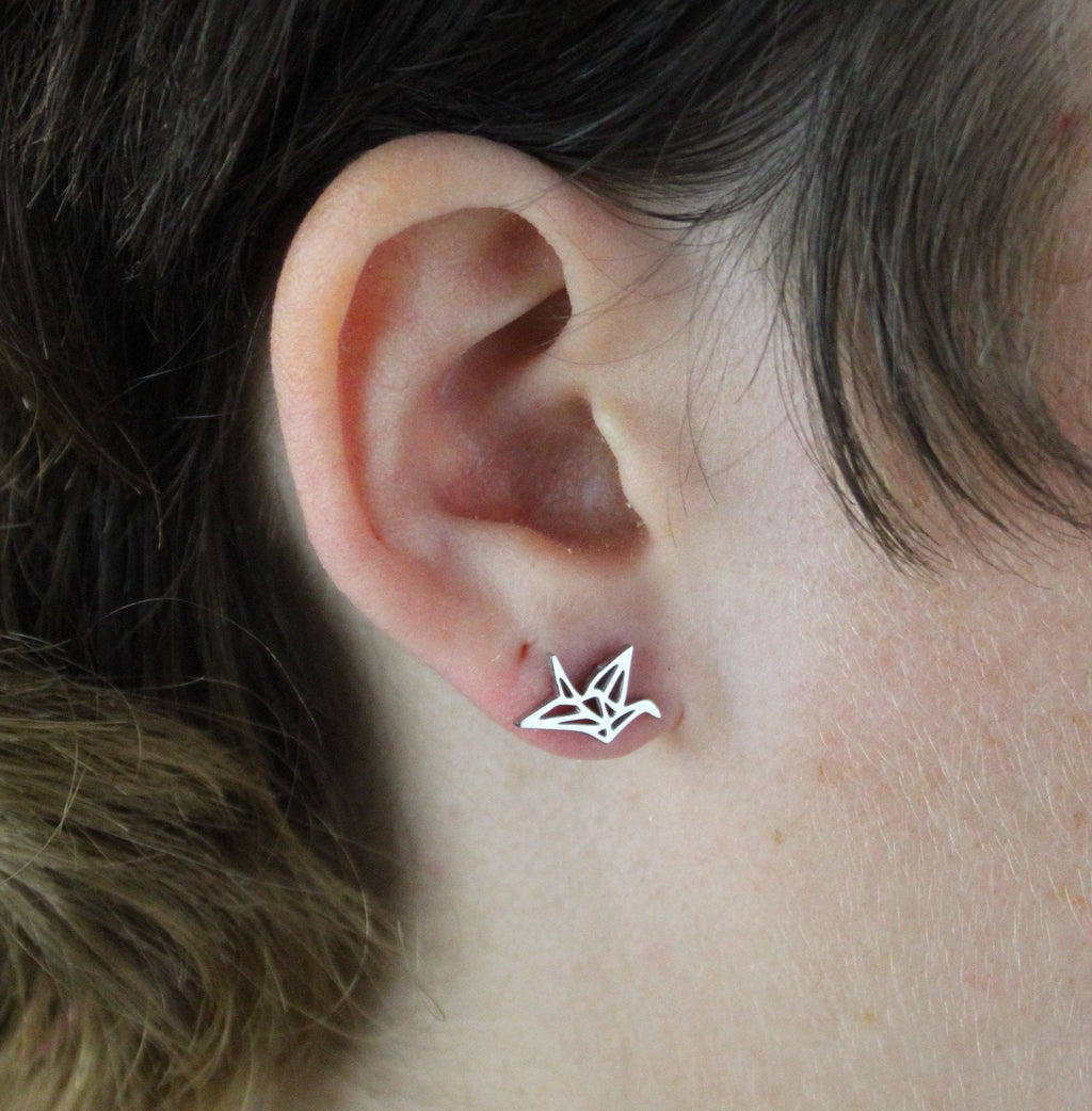 Crane Stud Earrings