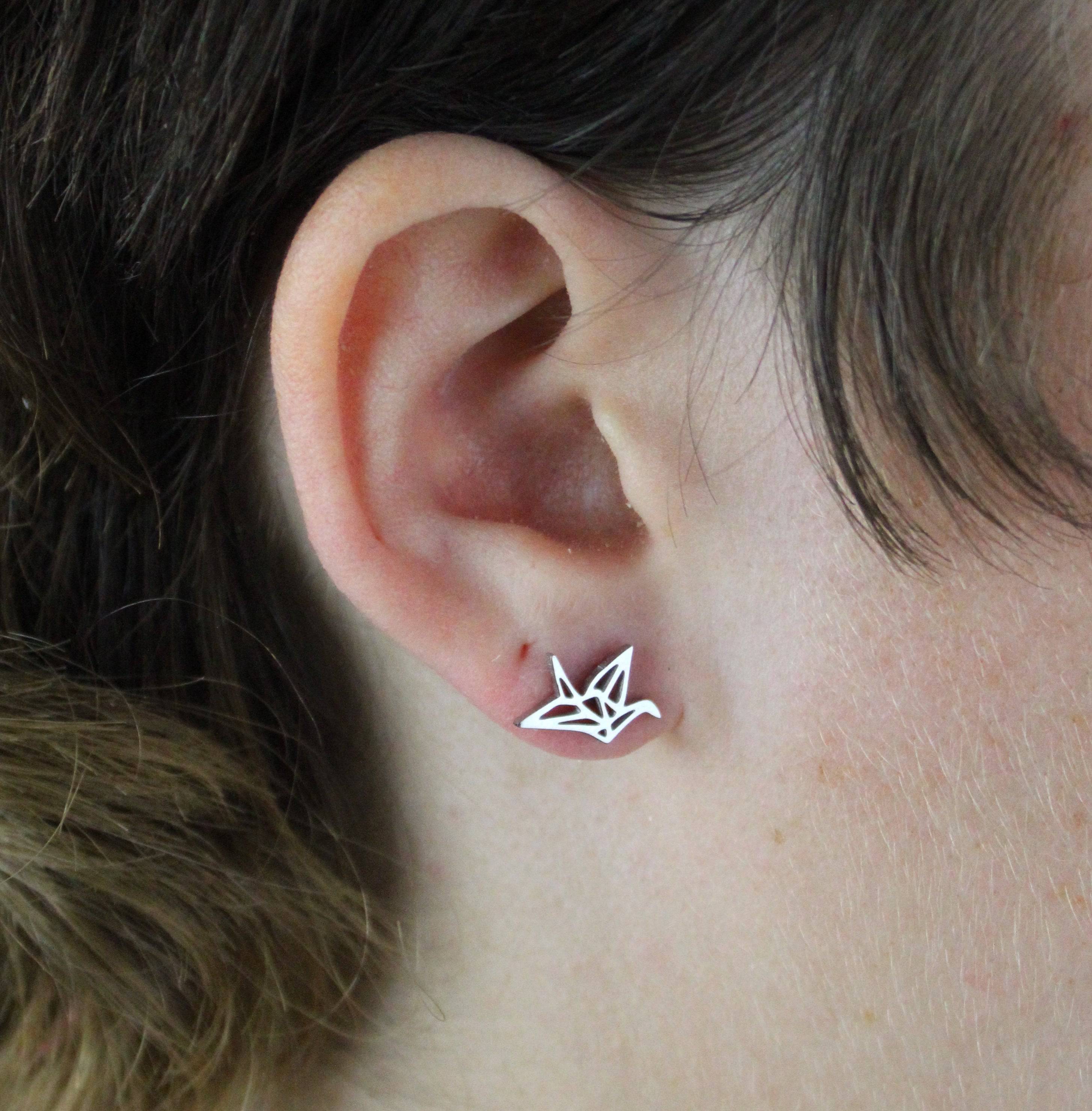 Crane Stud Earrings