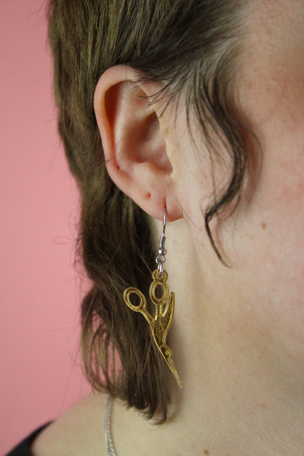 Crane Sewing Scissors Earrings